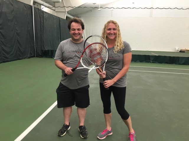 James Fuller and Becky Tomsic at 2016 Kansas City Corporate Challenge tennis