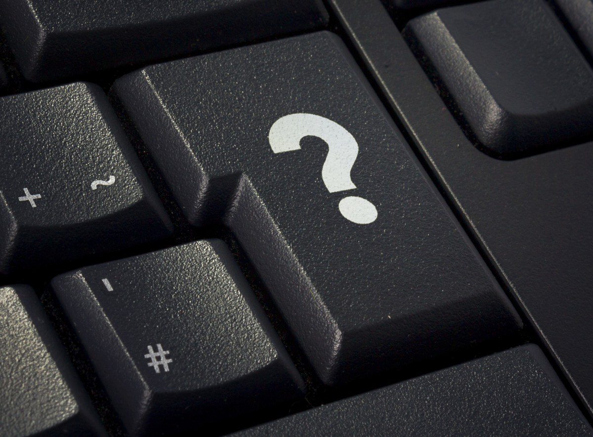 Question Mark on Keyboard for Keyword Research