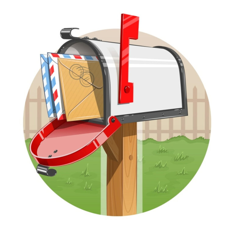 Mailbox with envelopes