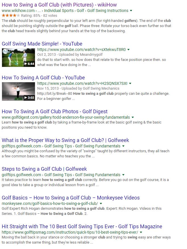 Search results of "how to swing a golf club"