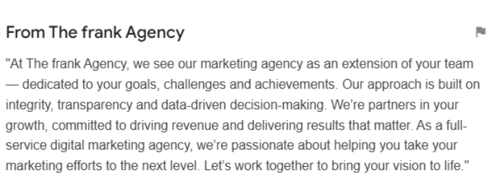 Adding description to GMB