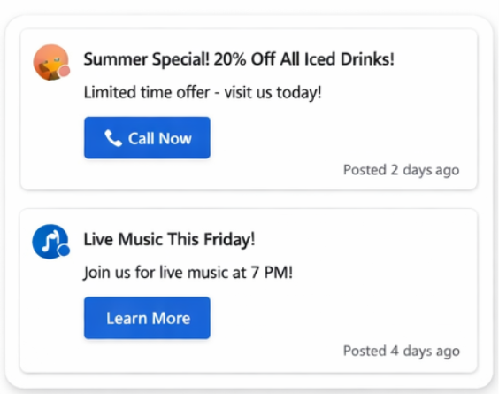 Adding updates and posts to GMB