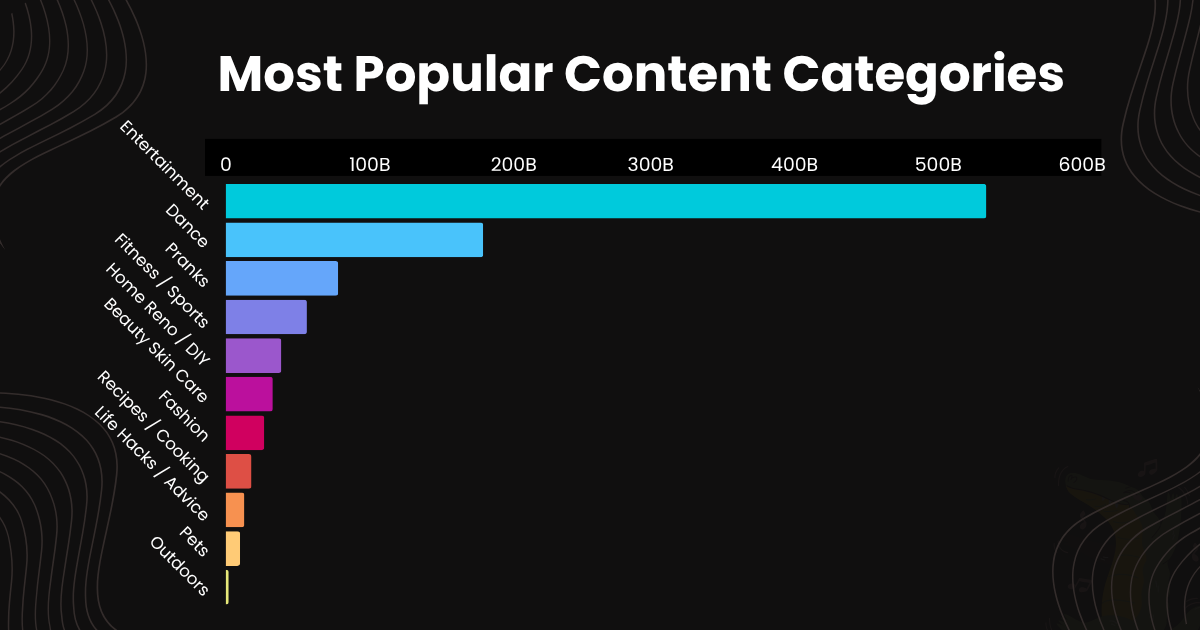 Popular categories on TikTok 