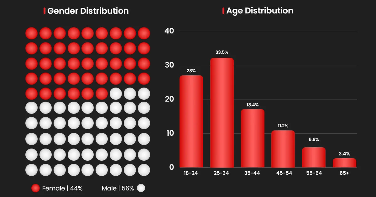 Major ChatGPT users' age: 25-34 years old